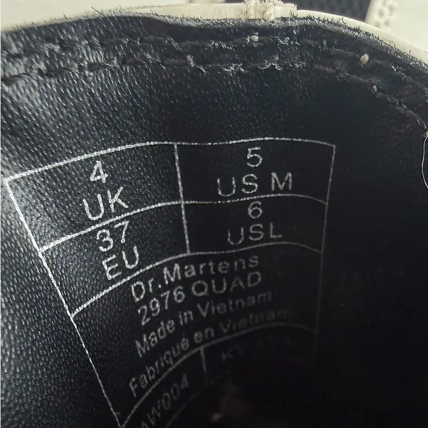 Dr. Martens Boots White Leather Chelsea Boot Quad 2976 Platform Retro Punk 90s - Image 5