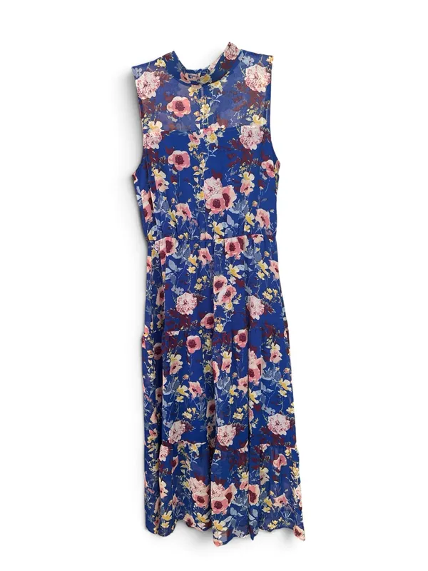 NWOT Lulus In My Dreams Blue Floral Print Midi Dress M - Image 5