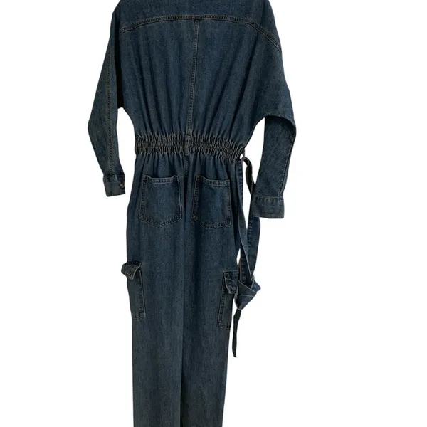 JLUXLABEL Blue Denim Jumpsuit - Image 3