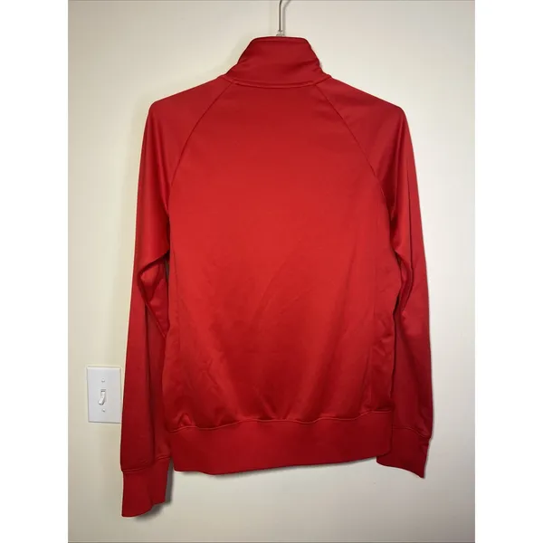 Nike The Athletic Dept Women's Large Red Full Zip Track Jacket White Piping - Image 2