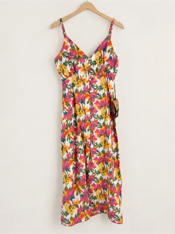 Picture Organic Clothing Bermina Alstro Print Linen Blend Dress M NWT - Image 3