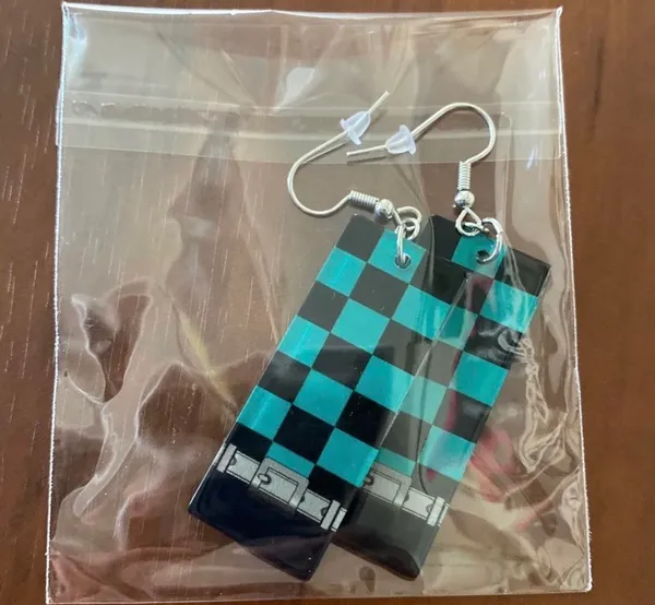 Handmade Earrings Demon Slayer Anime Tanjiro - Image 3