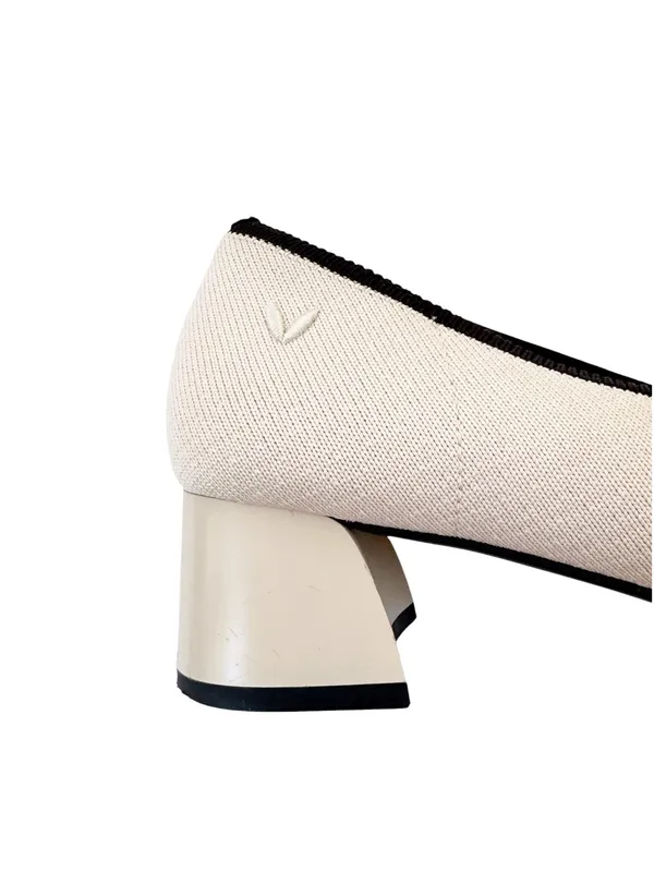 Vivaia Julie Pro Round Toe Chunky Heels in Black Beige Size 36 - Image 11