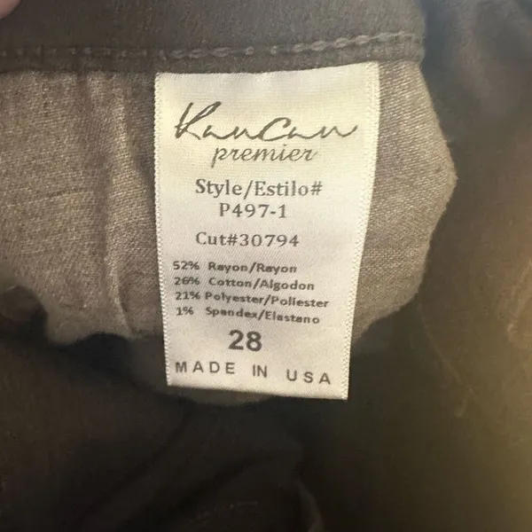 Kancan olive green flared premier 28 stretchy pants - Image 3