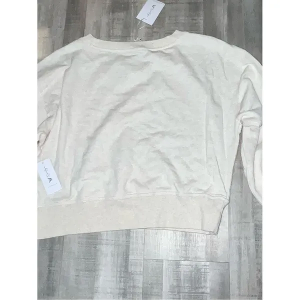 Jessica Simpson JS Khissa Crew Neck Pullover Sweatshirt Oatmeal Heather - Image 3