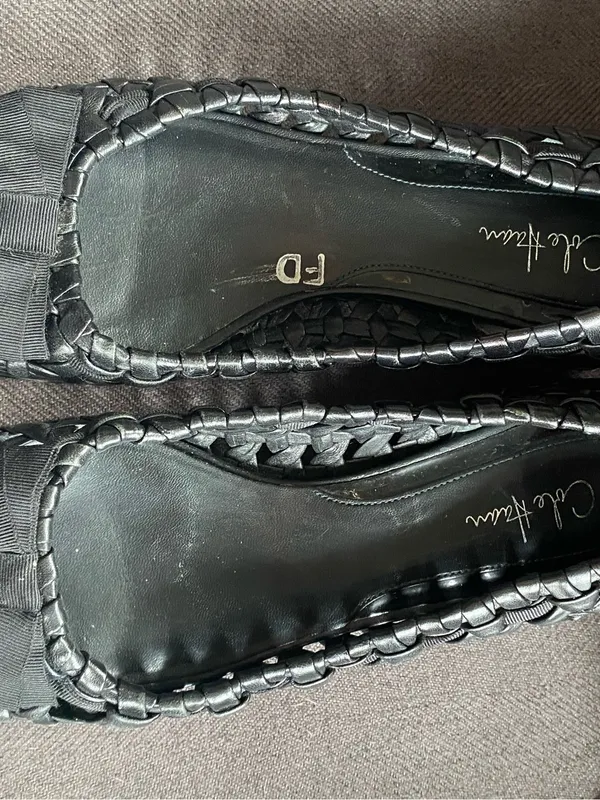 Cole Haan Women's Black Woven Ballet Flats Sz 6 - Image 3