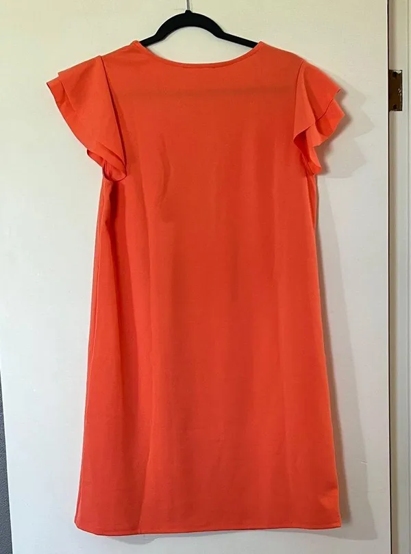 Ces Femme Bold Orange Midi Dress - Image 4