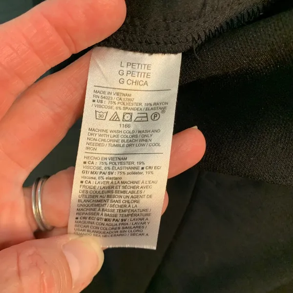 Old Navy Taylor Extra High Rise Wide Leg Trouser Black Petite Large 559804-03 - Image 4