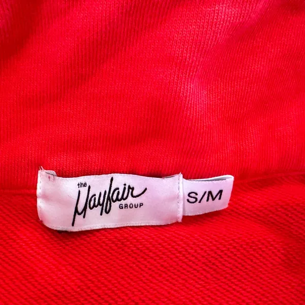 The Mayfair Group mental health Full Zip Tracksuit sweatshirt red size s/m - Image 3