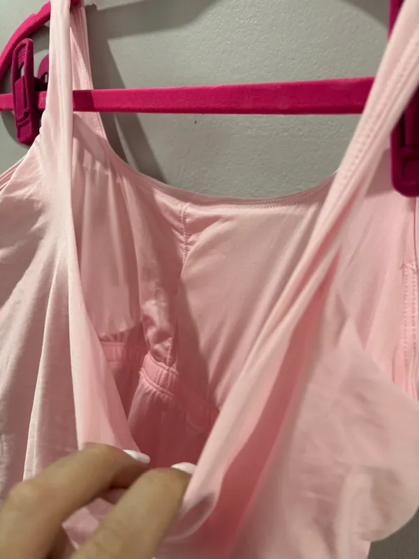 Basic Square Neck Pink Tank - Image 6