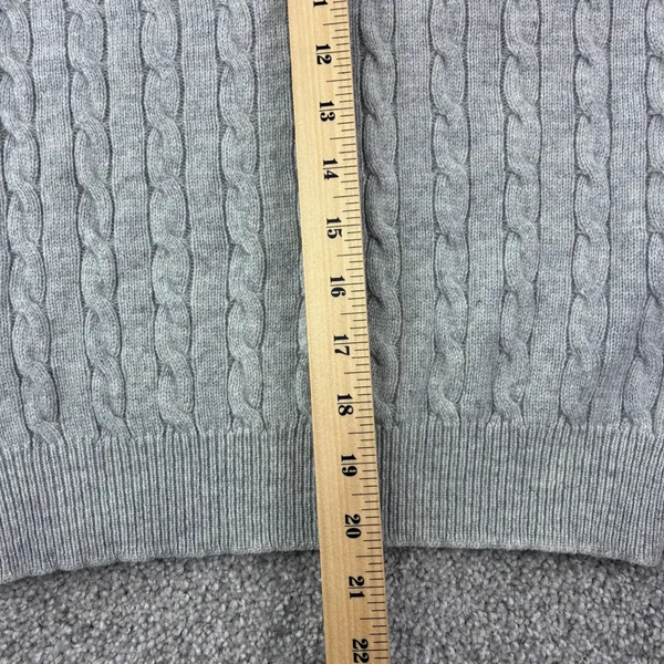Brandy Melville Sweater Vest Women OSFM Gray Cable Knit Preppy V-Neck Sleeveless - Image 4