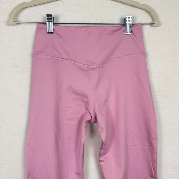 PINK Victoria's Secret Flare Leggings Womens Small Short Pintuck Seam Pink - Image 5