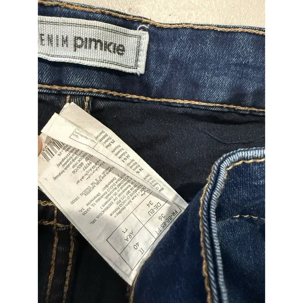 Denim Pimkie Skinny Jeans Womens 26" Stretch Minimal Work Travel Vacation - Image 3