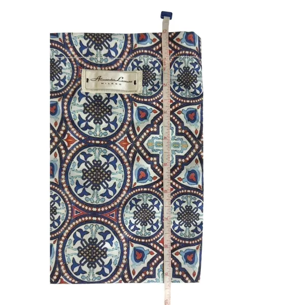 Alessandro Lamura Unisex Blue Multicolor Tile Print Drawstring Travel Pouch - Image 2