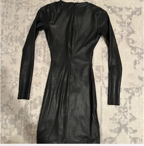 Naked Wardrobe Faux Leather bodycon dress - Image 4
