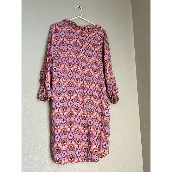 Lounge affair pink boho festival nightgown L - Image 4