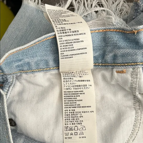 Abercrombie & Fitch Light Blue Denim Shorts used good condition - Image 10