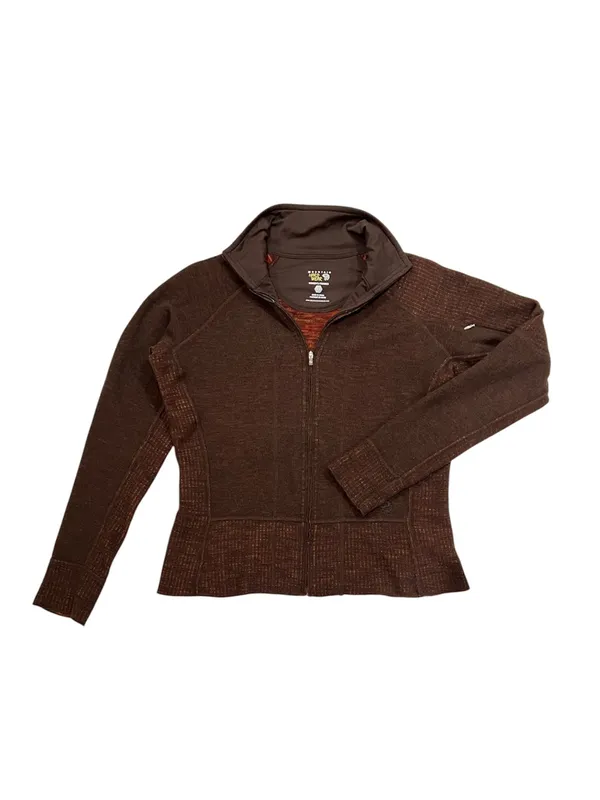 Mountain Hardwear Brown Sarafin Full Zip Wool Blend Sweater Jacket Size Medium - Image 11