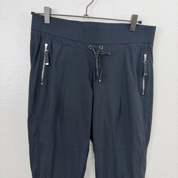 Rafaello Rossi Candy Pants Womens Size 38 M Dark Grey Elastic Waist Zipper 32x29 - Image 2
