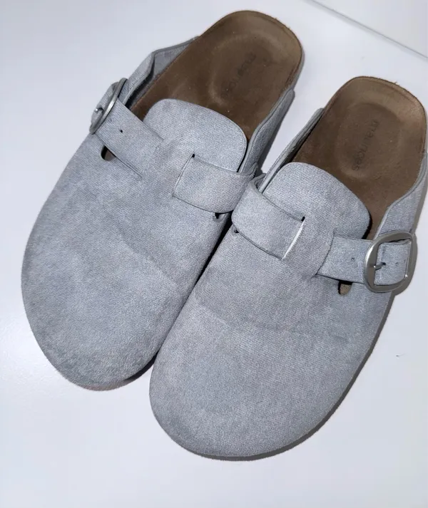 Maurices SuperCush Chloe Closed Toe Footbed Clogs Light Blue Buckle - Image 2