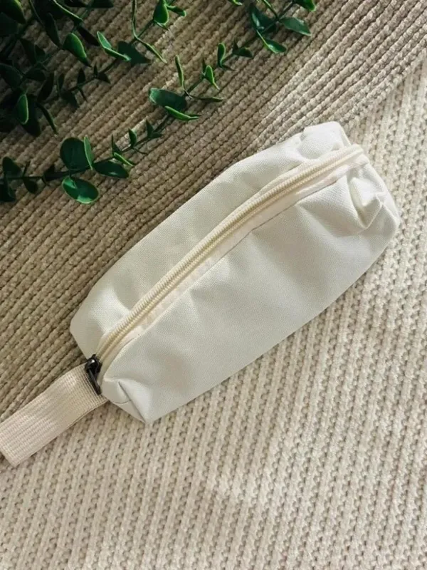 Cottagecore Cream Plaid Multi Piece Tote Set Canvas Buckle Bag - Image 7