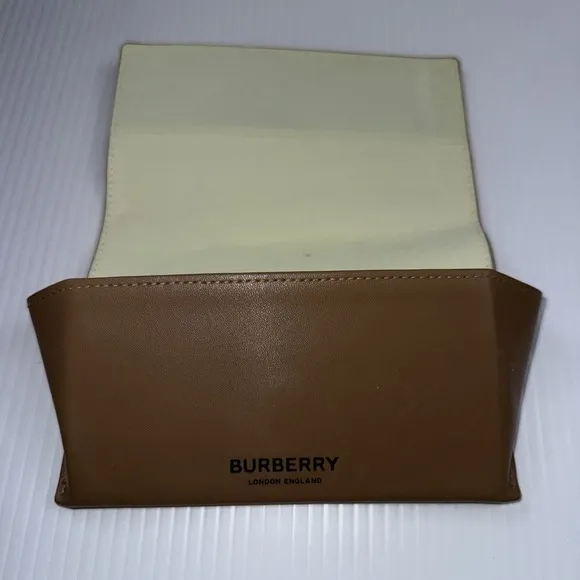 Burberry London England Tan‎ Brown With Black Letters Eye/Sun Glass Case - Image 5