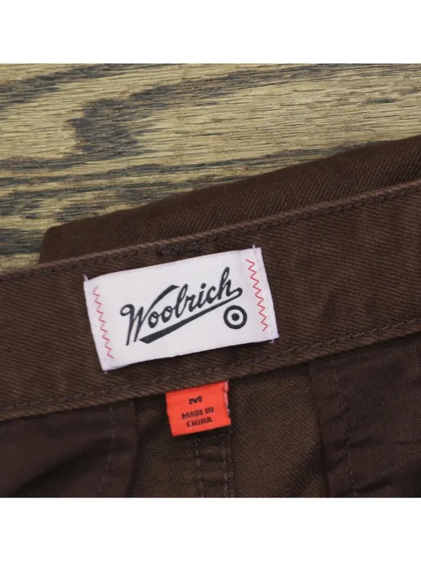Woolrich X TGT Adult Mid-Rise Slouchy Cargo Twill Pants Drawstring Brown M - Image 3
