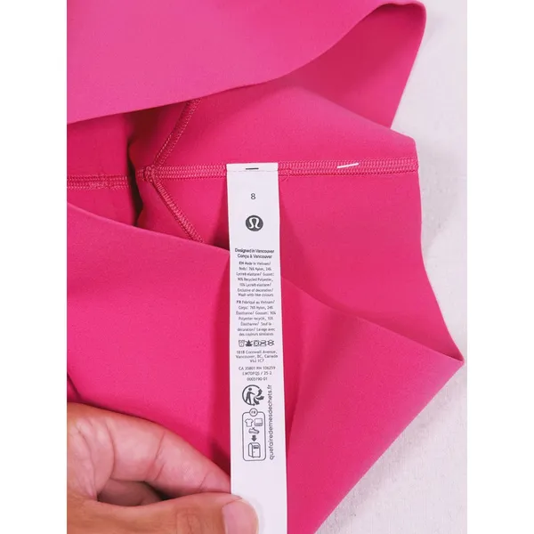 NWT Lululemon Glow Up High Rise Biker Shorts Compression Size 8 Pink Raspberry - Image 6