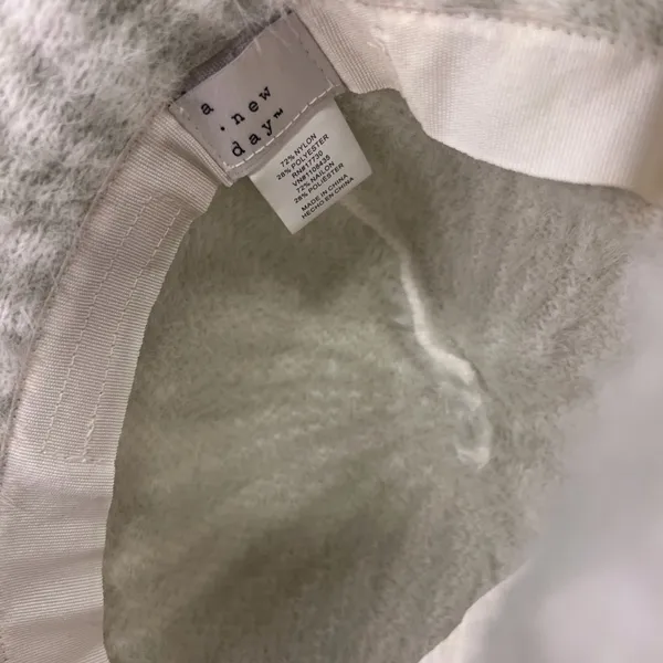 a new day Striped Fuzzy Bucket Hat in Sage and Cream - Image 3
