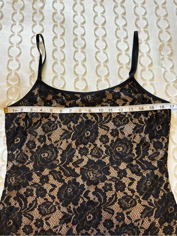 Venus Black Lace Camisole Office Siren Whimsy Goth Mob Wife Indie Sleaze size M - Image 7