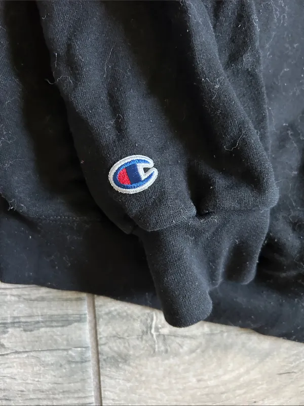 Champion Black Crewneck Sweatshirt with Green CAL POLY Lettering - Image 5