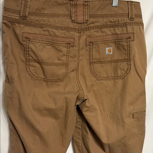 Carhartt Tan Relaxed Fit Capri Pants Ripstop 100% Cotton Farmcore SZ 6 - Image 5