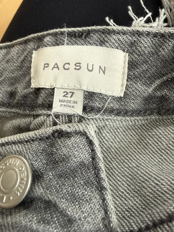 Pacsun Gray Washed Denim Skirt  - Image 2
