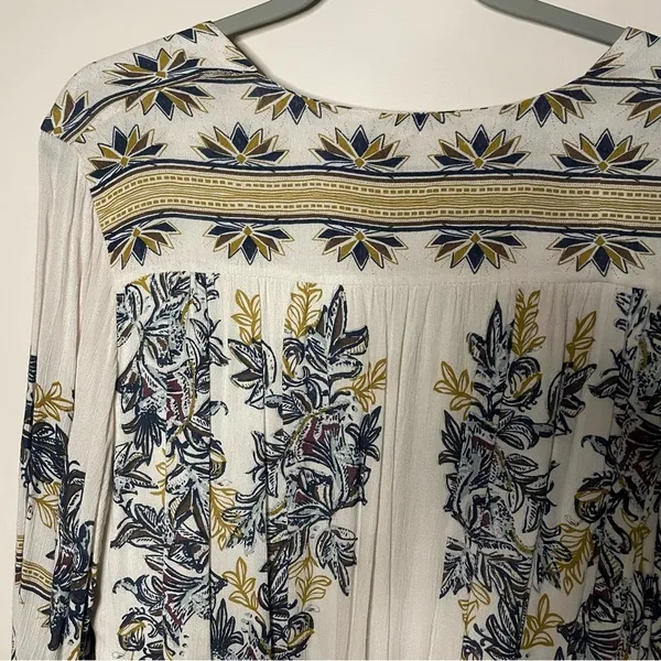 Free People Moonlight Drive Mini Boho Peasant Dress Ivory Small - Image 10