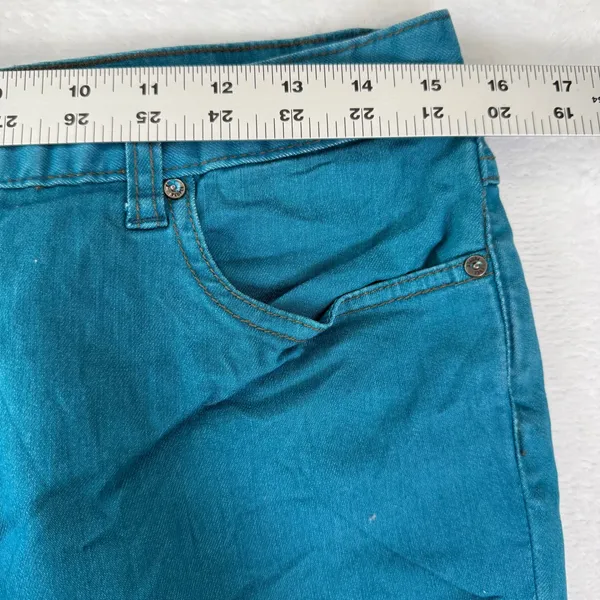 Free People 30 Teal Blue Skinny Leg Colored Denim‎ Stretch Jeans 61855-16515125 - Image 4