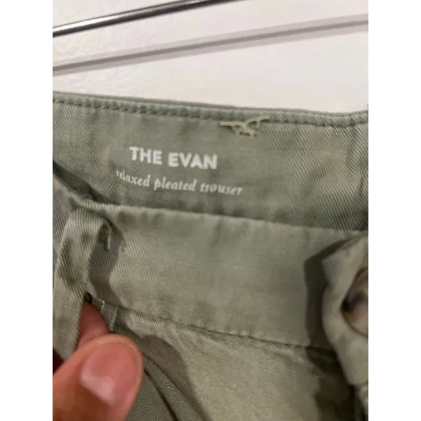 Women’s AG Adriano Goldschmied The Evan Khakis Green 25R Minimalist Preppy - Image 4