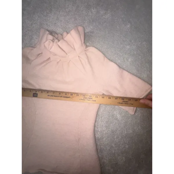 Moth High Neck Wool‎ Alpaca Sweater Small Pale Pink - Image 6