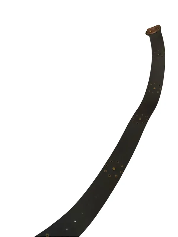 Vintage Y2K Boho Western Concho Distressed vegan Leather Contour Hip Slouch Belt - Image 8