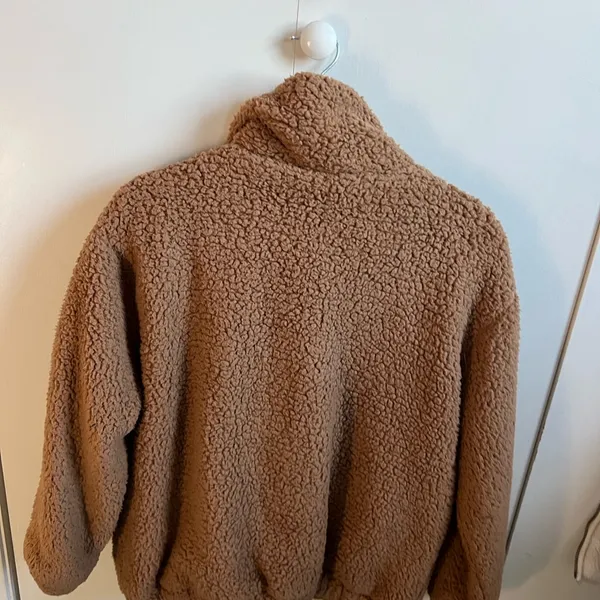 Zaful Cozy Tan Sherpa Jacket - Image 3