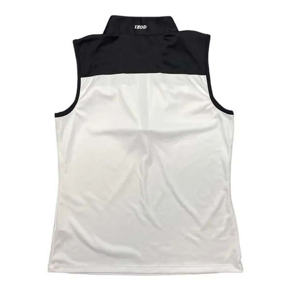 IZOD Women's White Quarter Zip Sleeveless Golf Tennis Top Size Medium NWOT - Image 2
