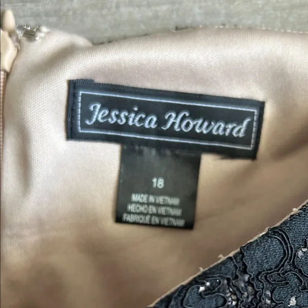 Jessica Howard Black Lace Overlay Top - Image 2