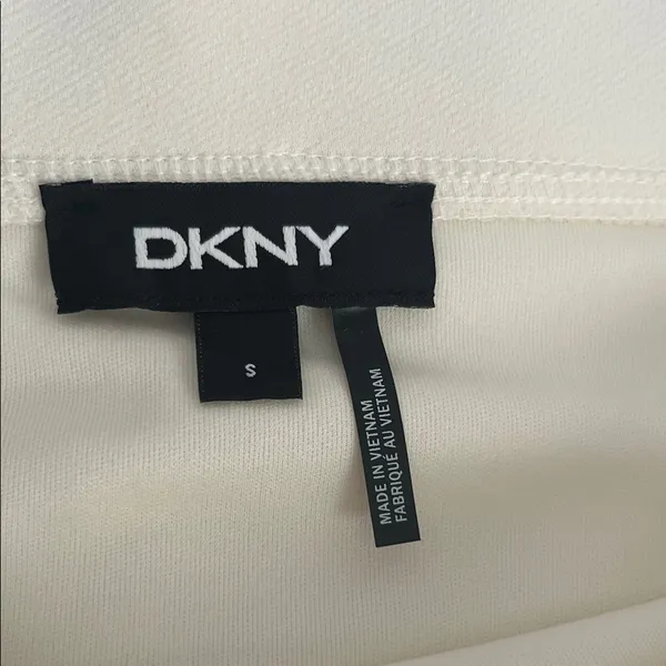 DKNY Cream Asymmetrical Midi Skirt - Image 2
