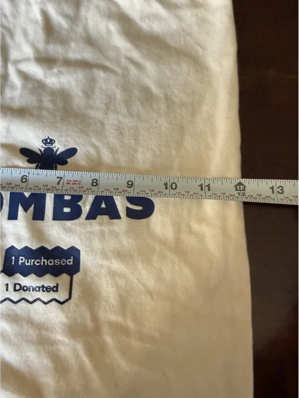 Bombas Drawstring Cotton Bag - Cream with Navy Logo - Image 3