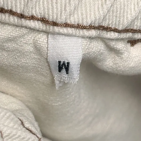 PacSun Cargo Pants‎ Womens M Relaxed Denim Utility Baggy Streetwear Beige White - Image 9