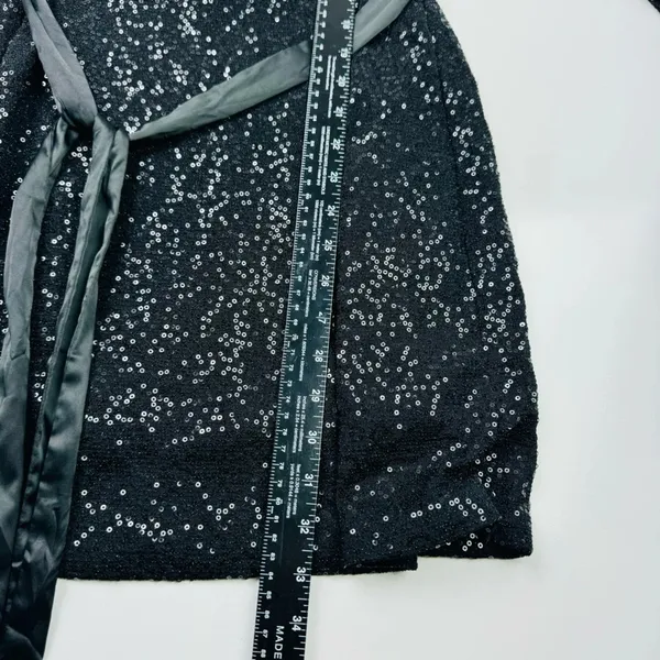 Express Long Sleeve‎ Sequin Mini Dress with Removable Satin Sash Size XS - Image 10