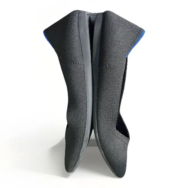 Rothy's The Point Black Solid Flat Slip On Shoes Size 7 EUC - Image 5