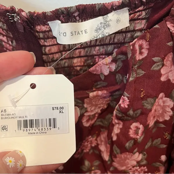 NEW Altar’d State Floral Mini Dress Size XL NWT - Image 6