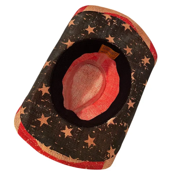 Stars n Stripes Cowboy Hat Red - Image 5