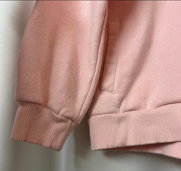 Tommy Hilfiger Light Pink Quarter Zip Sweatshirt With Pockets Kid's Extra Large - Image 4