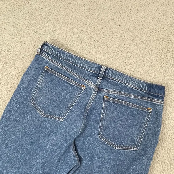 Abercrombie Fitch The 90s Straight Mid Rise Jeans Women 33(38x28) Medium Wash - Image 6